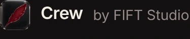 Crew by FIFT Studio wordmark for a dark background